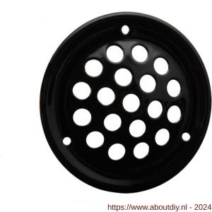 Nedco ventilatie rooster diameter 52 mm RVS zwart - A24002592 - afbeelding 1