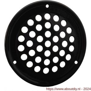 Nedco ventilatie rooster diameter 69 mm RVS zwart - A24002594 - afbeelding 1