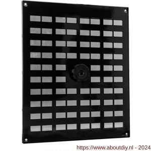 Nedco ventilatie aluminium schuifrooster 300x250 mm met gaas en draaiknop zwart - A24002094 - afbeelding 1