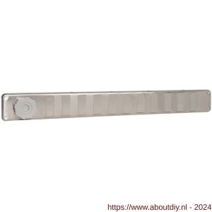 Nedco ventilatie schuifrooster 370x40 mm aluminium blank met gaas - A24002079 - afbeelding 1