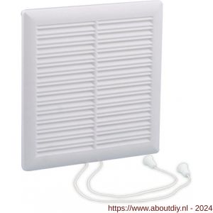 Nedco ventilatie afsluitbaar ventilatierooster 160x160 mm De Luxe PS kunststof wit - A24002015 - afbeelding 1