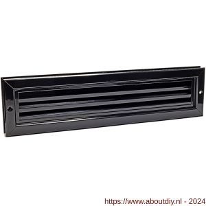 Nedco ventilatie aluminium deurrooster 470x121 mm zwart - A24001426 - afbeelding 1