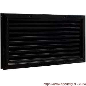 Nedco ventilatie aluminium deurrooster 445x245 mm zwart - A24001428 - afbeelding 1