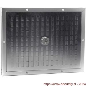 Nedco ventilatie aluminium deurrooster 445x345 mm F1 - A24001422 - afbeelding 1
