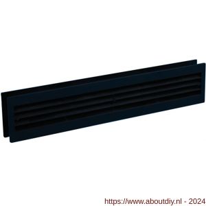 Nedco deurventilatierooster 455x90 mm PS kunststof zwart - A24001441 - afbeelding 1