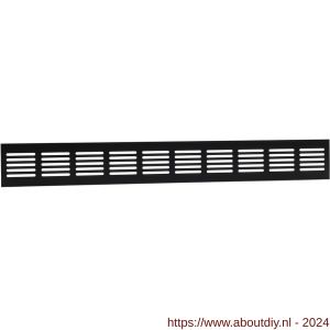 Nedco ventilatie plintrooster 500x60 mm aluminium zwart - A24001870 - afbeelding 1