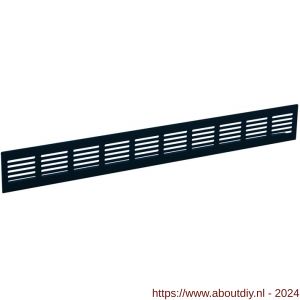 Nedco ventilatie plintrooster 800x60 mm aluminium zwart - A24001898 - afbeelding 1