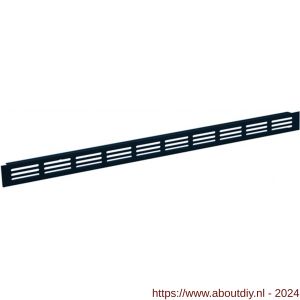 Nedco ventilatie plintrooster 2000x60 mm aluminium zwart - A24001924 - afbeelding 1