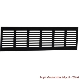 Nedco ventilatie plintrooster 300x80 mm aluminium zwart - A24001843 - afbeelding 1