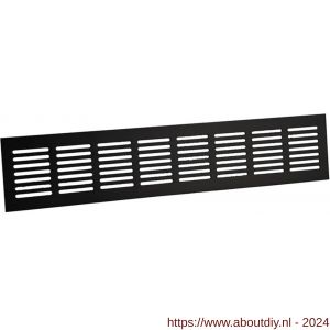 Nedco ventilatie plintrooster 400x80 mm aluminium zwart - A24001858 - afbeelding 1