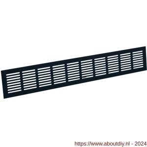 Nedco ventilatie plintrooster 500x80 mm aluminium zwart - A24001876 - afbeelding 1