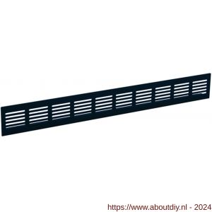 Nedco ventilatie plintrooster 2000x80 mm aluminium zwart - A24001927 - afbeelding 1