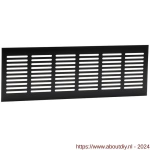 Nedco ventilatie plintrooster 300x100 mm aluminium zwart - A24001846 - afbeelding 1