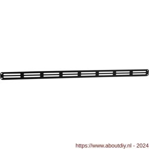Nedco ventilatie vlak plintrooster 400x20 mm aluminium zwart - A24001815 - afbeelding 1