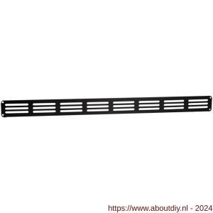 Nedco ventilatie vlak plintrooster 400x30 mm aluminium zwart - A24001818 - afbeelding 1