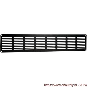 Nedco ventilatie vlak plintrooster 400x80 mm aluminium zwart - A24001824 - afbeelding 1