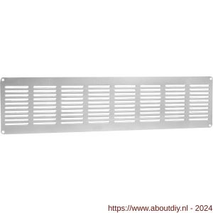 Nedco ventilatie vlak plintrooster 400x100 mm F1 aluminium - A24001828 - afbeelding 1