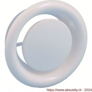 Nedco ventielrooster afzuigventiel met klemmen diameter 125 mm staal wit RAL 9010 - A24001291 - afbeelding 1