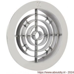Nedco ventilatierooster diameter 120 mm PP kunststof chroom - A24003375 - afbeelding 1