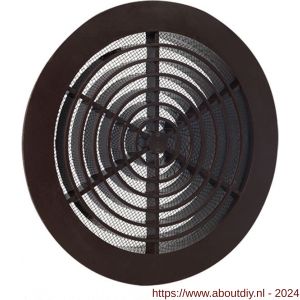 Nedco ventilatierooster diameter 160 mm bruin met klemmen met gaas - A24003305 - afbeelding 1