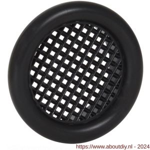 Nedco ventilatierooster diameter 45 mm met kraag PS kunststof zwart - A24003343 - afbeelding 1