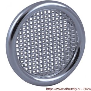 Nedco ventilatierooster diameter 56 mm met kraag PS kunststof chroom - A24003347 - afbeelding 1