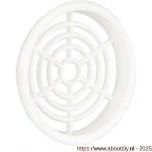 Nedco ventilatierooster diameter 60 mm met kraag PS kunststof wit - A24003357 - afbeelding 1