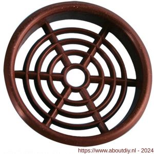 Nedco ventilatierooster diameter 60 mm met kraag PS kunststof bruin - A24003356 - afbeelding 1