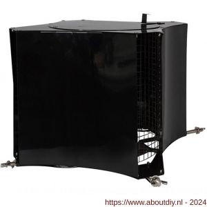 Nedco ventilatie schoorsteenkap hoog model universeel 8-kantig zwart - A24003226 - afbeelding 1