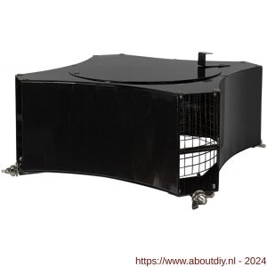 Nedco ventilatie schoorsteenkap laag model 8-kantig zwart - A24003227 - afbeelding 1