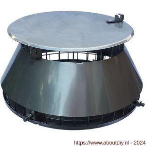 Nedco ventilatie schoorsteenkap Aero diameter 80-250 mm RVS - A24003231 - afbeelding 1
