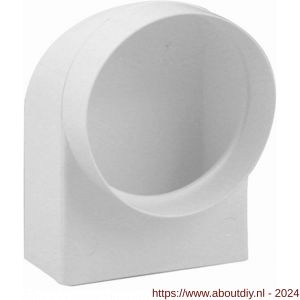 Nedco ventilatiebuis toebehoren overgangsstuk haaks diameter 100 mm-110x54 mm kunststof wit - A24003160 - afbeelding 1