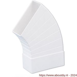 Nedco ventilatiebuis rechthoekig kunststof flexibele bocht 150x70 mm kunststof wit - A24002826 - afbeelding 1