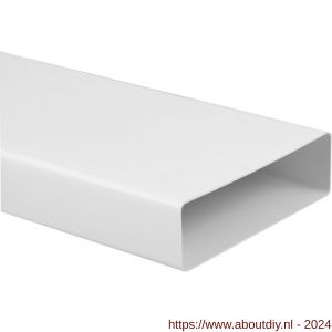 Nedco ventilatiebuis rechthoekig kunststof buisstuk 204x60 mm wit 1500 mm - A24002856 - afbeelding 1