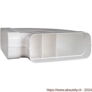 Nedco ventilatiebuis rechthoekig kunststof hoekstuk Eco met 220x90 mm horizontaal 90 graden - A24002832 - afbeelding 1