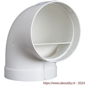 Nedco ventilatiebuis rond kunststof bocht Eco met diameter 125 mm 90 graden - A24002912 - afbeelding 1