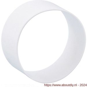 Nedco ventilatie afvoerslang buisverbinder glad diameter 100 mm kunststof wit - A24001061 - afbeelding 1