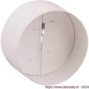 Nedco ventilatie vlinderklep diameter 100 mm ABS kunststof wit - A24003762 - afbeelding 1