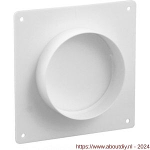 Nedco ventilatie afvoerslang buisverbinder diameter 100 mm kunststof wit - A24001035 - afbeelding 1