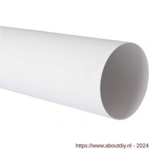 Nedco ventilatiebuis rond kunststof buisstuk diameter 125 mm kunststof wit 1000 mm - A24002910 - afbeelding 1