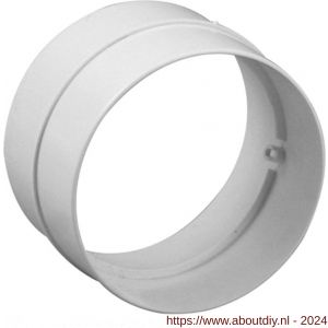 Nedco ventilatie afvoerslang buisverbinder diameter 125 mm kunststof wit - A24001051 - afbeelding 1