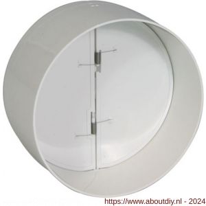 Nedco ventilatie vlinderklep diameter 125 mm ABS kunststof wit - A24003761 - afbeelding 1