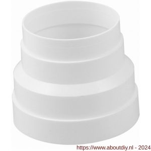 Nedco ventilatie afvoerslang verloopstuk diameter 80-100 mm PS kunststof wit - A24001098 - afbeelding 1