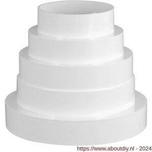 Nedco ventilatie afvoerslang verloopstuk diameter 80-100-120-125-150 mm PS kunststof wit - A24001105 - afbeelding 1