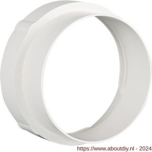 Nedco ventilatiebuis slangverbinder diameter 100 mm uitwendig x binnendraad PP kunststof wit - A24003059 - afbeelding 1