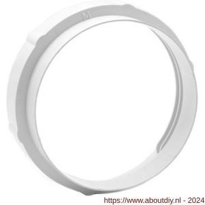 Nedco ventilatiebuis slangverbinder diameter 125 mm uitwendig x binnendraad PP kunststof wit - A24003060 - afbeelding 1