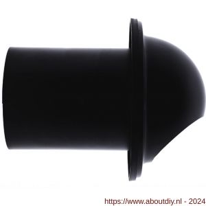 Nedco ventilatie stalen bolrooster met terugslagklep met grofmazig gaas diameter 100 mm zwart - A24001391 - afbeelding 2
