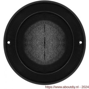 Nedco ventilatie stalen bolrooster met terugslagklep met grofmazig gaas diameter 100 mm zwart - A24001391 - afbeelding 3