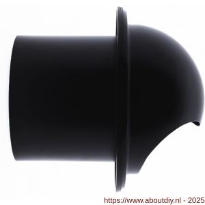 Nedco ventilatie stalen bolrooster met terugslagklep met grofmazig gaas diameter 125 mm zwart - A24001392 - afbeelding 2