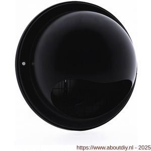Nedco ventilatie stalen bolrooster met terugslagklep met grofmazig gaas diameter 125 mm zwart - A24001392 - afbeelding 1